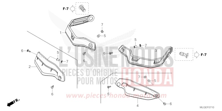 PROTEGE-DOIGTS de Africa Twin GLINT WAVE BLUE METALLIC (B197X) 2023